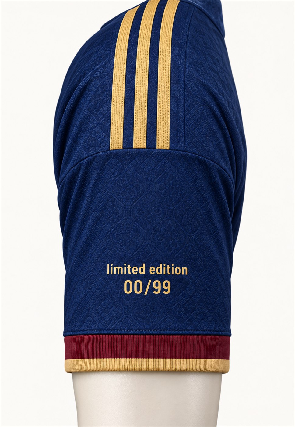 Right sleeve detail on the Spain tournament journey shirt